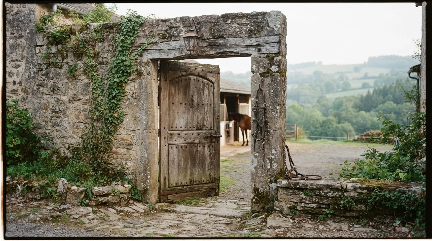 Entrée du Ecurie de Saint Agnes, centre équestre à Le Broc