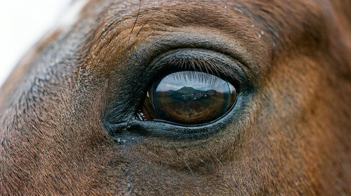 Un regard de cheval au Ecurie de Saint Agnes, Le Broc