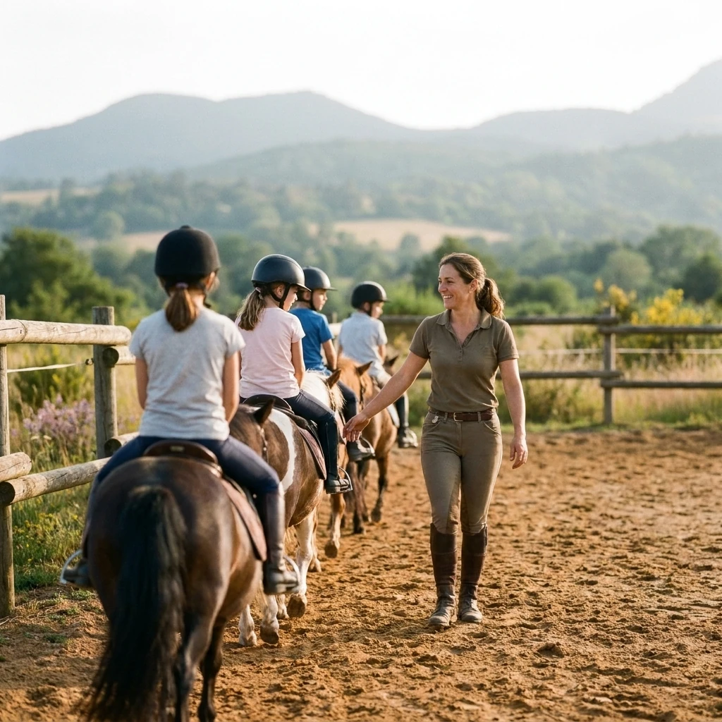 Cours de poney à Le Broc, Puy-de-Dôme
